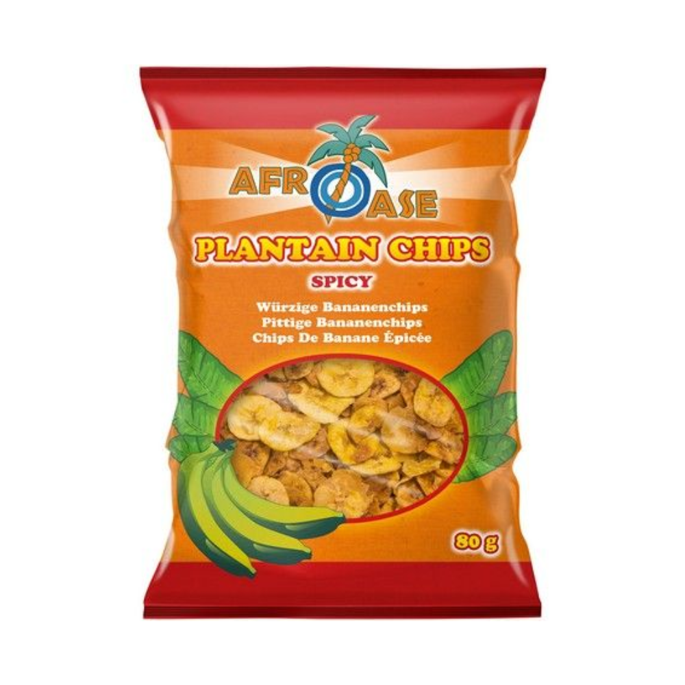 AFROASE Plantain Chips Spicy 80 G (10x80g)