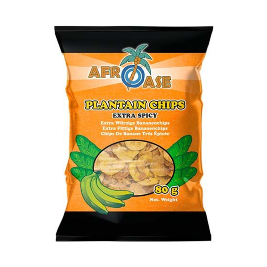 AFROASE Plantain Chips Extra Spicy 80 G (10x80g)