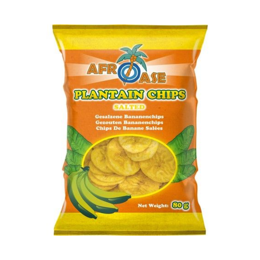 AFROASE Plantain Chips Salted 80 G (10x80g)