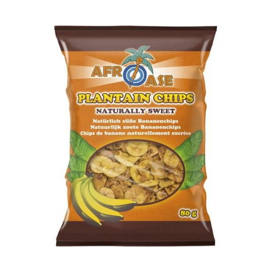 AFROASE Plantain Chips Naturally Sweet 80 G (10x80g)