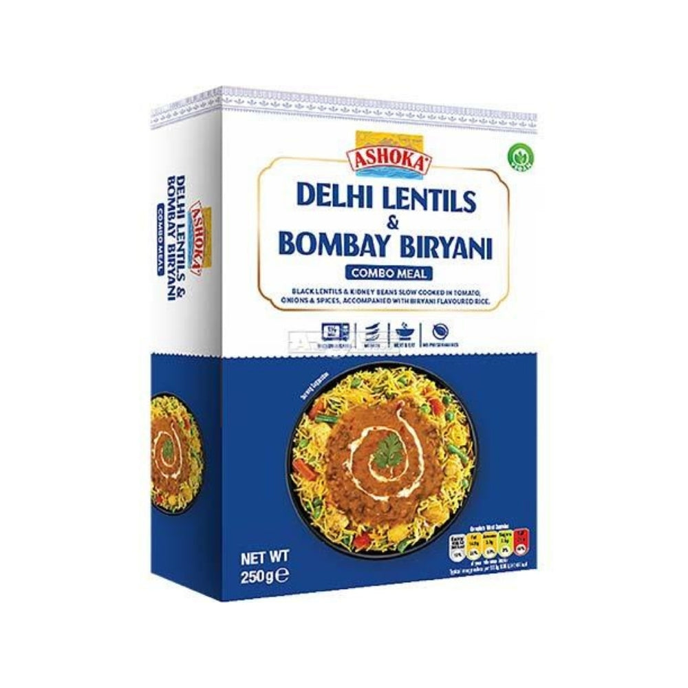 ASHOKA  Instant Delhi Lentils & Bombay Biryani (4x250G)