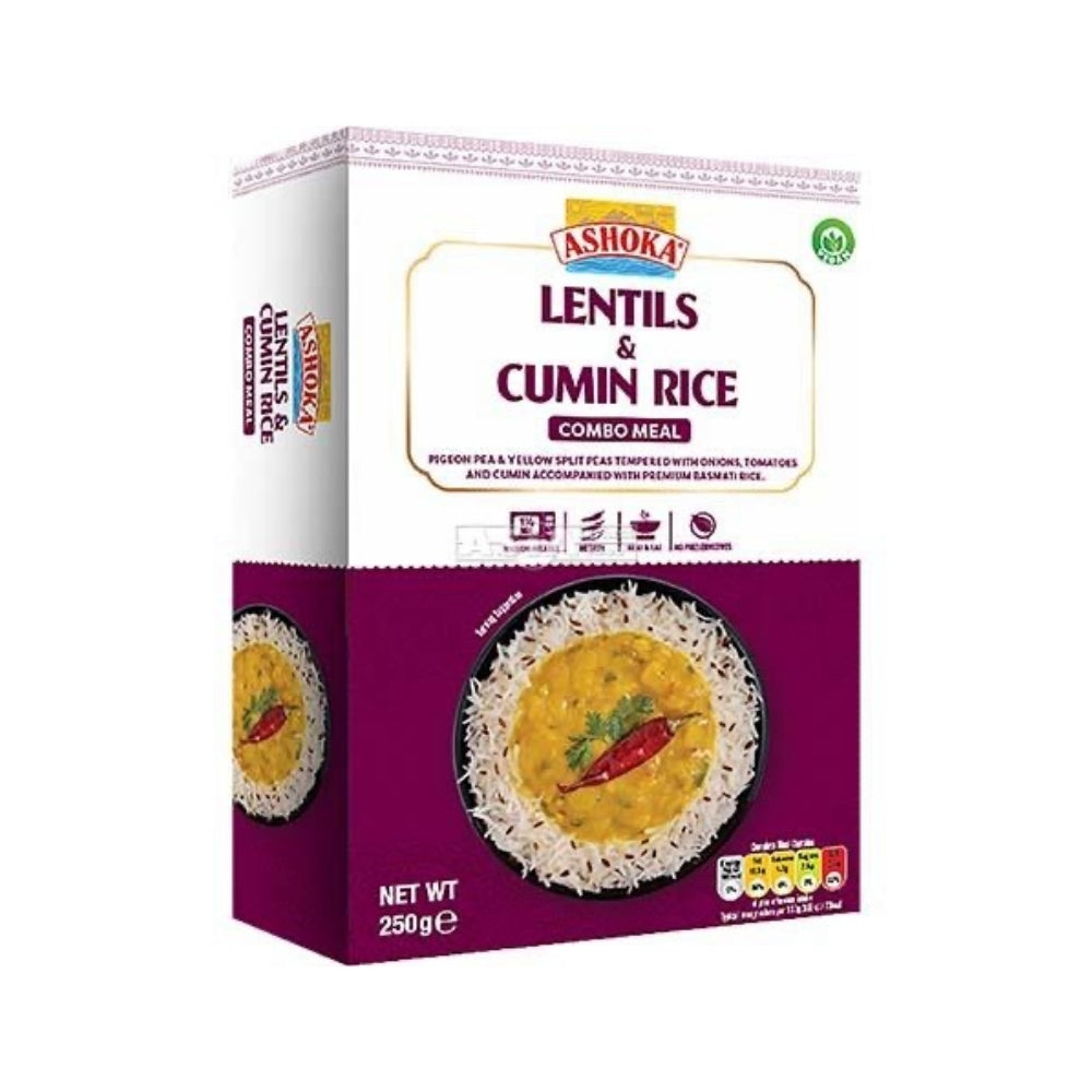 ASHOKA Instant Lentils & Cumin Rice  (4x250G)
